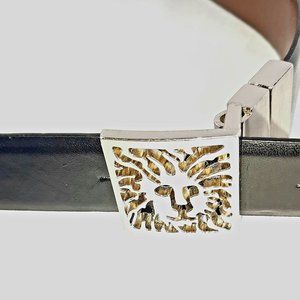 Anne Klein Signature Lion Dress up Party Leather Belt